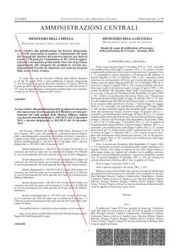 AMMINISTRAZIONI CENTRALI - Ordine Avvocati Bergamo