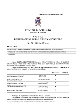 DELIBERA N.38 DEL 14.07.2014