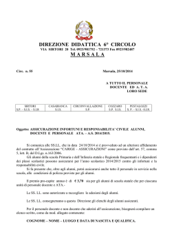 DIREZIONE DIDATTICA 6&deg; CIRCOLO M A R S A L A