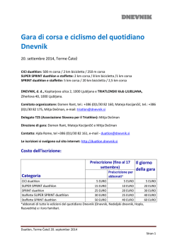 Gara di corsa e ciclismo del quotidiano Dnevnik