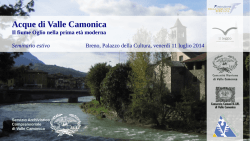 Acque di Valle Camonica - Comunit&agrave; Montana di Valle Camonica