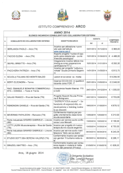 consulenti - primo semestre 2014