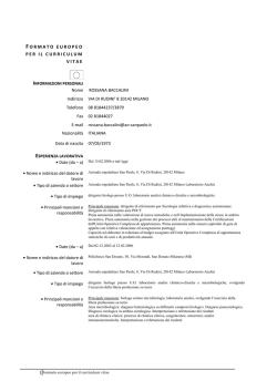 Curriculum Vitae - Azienda Ospedaliera San Paolo