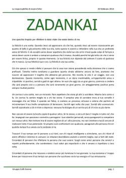 La responsabilit&agrave; di essere felici - "Oggi, ancora una volta, decido di