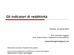 Diapositiva 1 - Universit&agrave; IUAV di Venezia