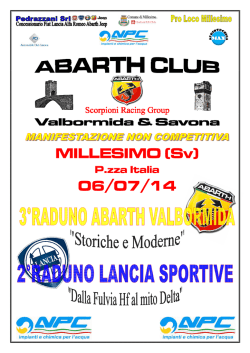Programma e info Raduno Abarth_Lancia 2014 Millesimo