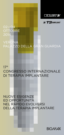 17&deg; congresso internazionale di terapia implantare