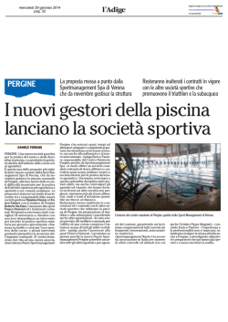 I nuovi gestori della piscina lanciano la societ&agrave; sportiva