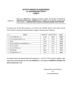 comunicazione di avvenuta aggiudicazione