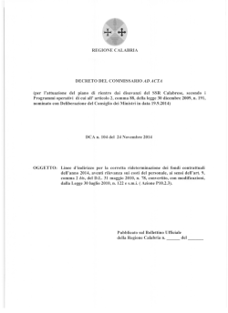 DCA n. 104 del 24.11.2014