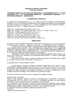 Bando di concorso - Comune di BOGOGNO
