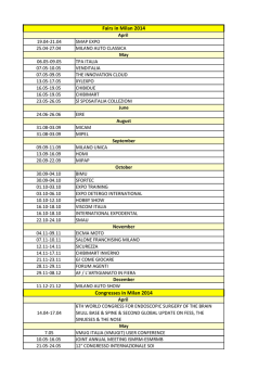 Fairs in Milan 2014 Congresses in Milan 2014