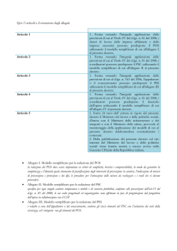 pos, pss, psc - Gruppo Sfera Srl