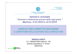 8_presentazione sepsi CERUTI - Azienda Ospedaliera Carlo Poma