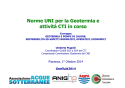 Norme UNI per la Geotermia e attivit&agrave; CTI in corso