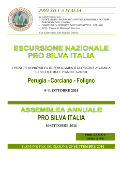 Vedi allegato - Pro Silva Italia