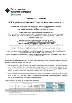 BPER: positivo risultato del Comprehensive