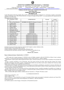organizzazione orario a.s 2014/15