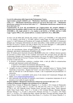 Lavori di realizzazione Superstrada pedemontana Veneta