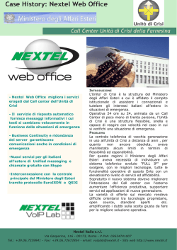 continua a leggere - Nextel Italia S.r.l.