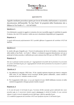 Q U E S I T I Appalto mediante procedura aperta per