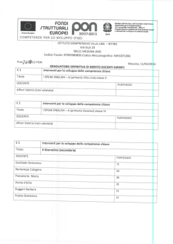 Graduatoria Definitiva Esperti PON 12 marzo 2014