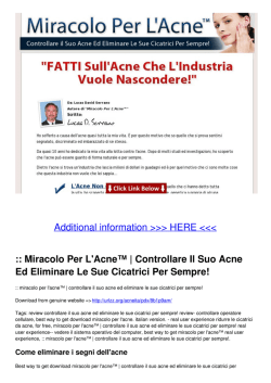 Controllare Il Suo Acne Ed Eliminare Le Sue Cicatrici Per Sempre!