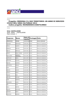 CREMONA E IL SUO TERRITORIO - Servizio Civile Anci Lombardia