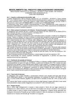Regolamento116 KB - Banca Popolare Valconca