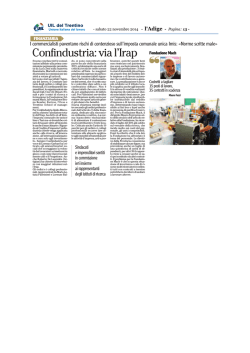Sindacati e imprenditori sentiti in commissione