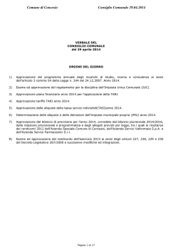 consiglio comunale del 29 aprile 2014
