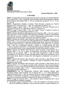 Bando relativo alle prove scritte del II° ciclo dei Corsi di Tirocinio