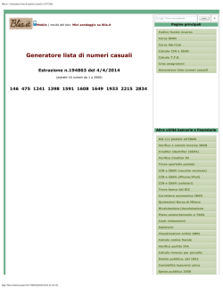 Blia.it - Generatore lista di numeri casuali