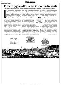 Firenze pigliatutto, Renzi fa incetta di eventi