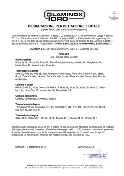 Dichiarazione risparmio energetico