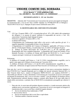 UNIONE COMUNI DEL SORBARA