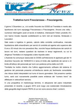 3 dicfembre trattativa turni FR FA volantino