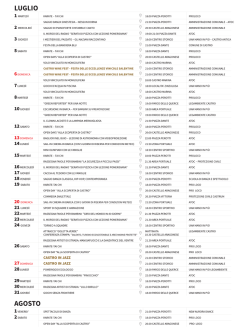 LUGLIO AGOSTO - Comune di Castro