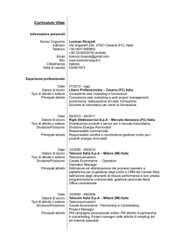 scarica il mio CV - Lorenzo Riceputi