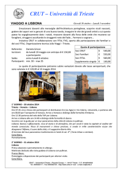Programma - Universit&agrave; degli Studi di Trieste