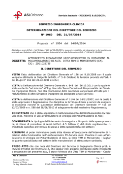 Determinazione n&deg;1960 del 21.07.2014.