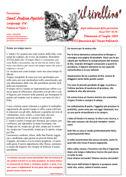2014-07-27 - Prima pagina web parrocchia cordovado PN
