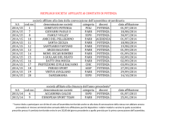 A.S. cod.soc. denominazione societ&agrave; categoria diocesi data