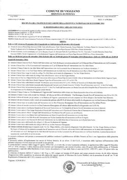 Ordinanza per la regolamentazione della circolazione stradale