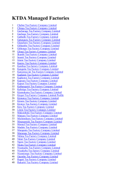 KTDA Managed Factories