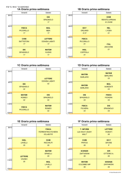 1A Orario prima settimana 1B Orario prima settimana