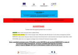 AVVERTENZE - Antea Formazione