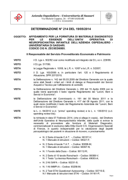 Determinazione del 19 Maggio, n. 214 [file]