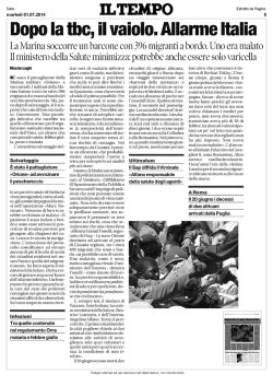 Dopo la tbc, il vaiolo.Allarme Italia