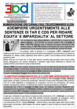 ADEMPIERE URGENTEMENTE ALLE SENTENZE DI TAR E CDS